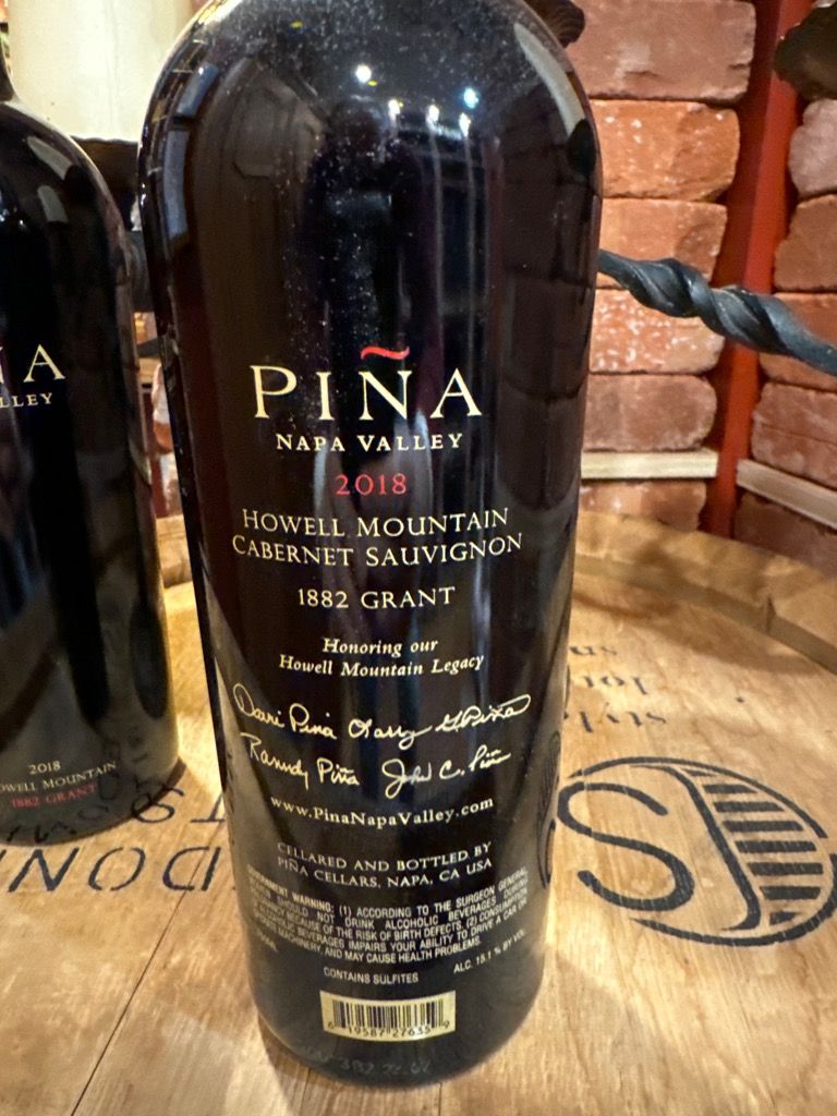 2018 Piña Cellars Cabernet Sauvignon 1882 Grant - CellarTracker