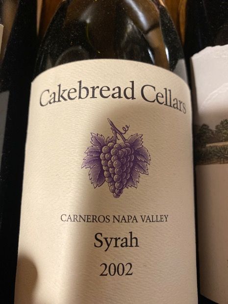 2002 Cakebread Cellars Syrah, USA, California, Napa / Sonoma, Carneros ...