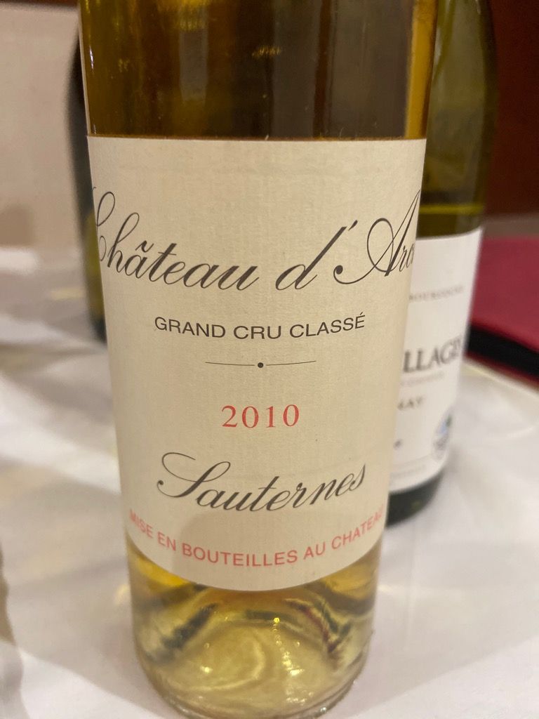 2010 Ch teau d Arche Sauternes CellarTracker