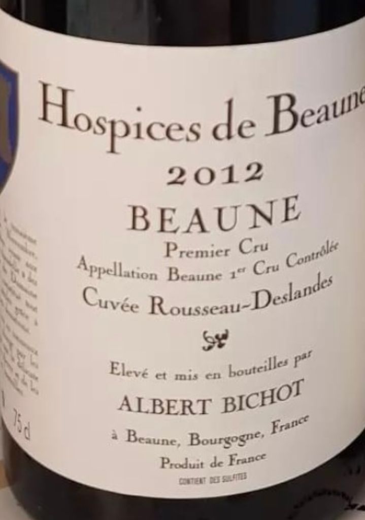 Hospices de Beaune 1999 赤ワイン 1999 Hospices de Beaune Beaune 1er Cru Cuvée Rousseau Deslandes