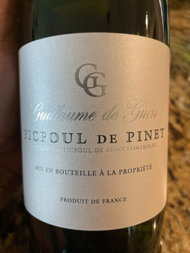 2021 Les Costières De Pomérols Picpoul De Pinet Guillaume De Guers France Languedoc Roussillon 9102