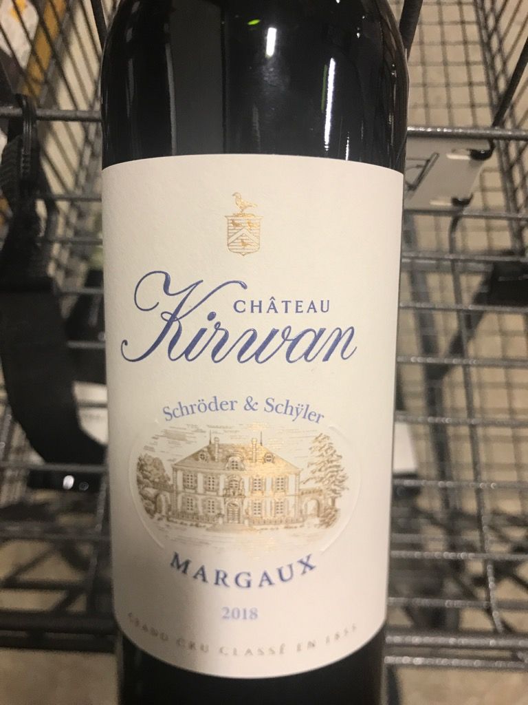 2018 Château Kirwan, France, Bordeaux, Médoc, Margaux - CellarTracker