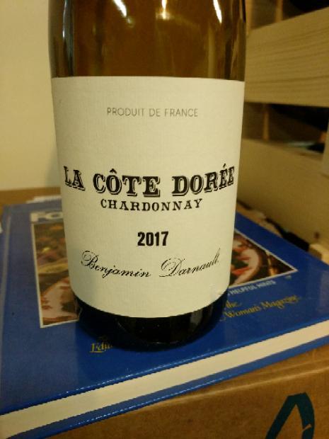2017 Benjamin Darnault Chardonnay La Côte Dorée France Languedoc Roussillon Vin De Pays Doc