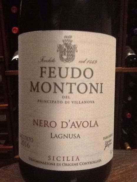 2016 Feudo Montoni Nero d'Avola Vigna Lagnusa, Italy, Sicily, Sicilia ...