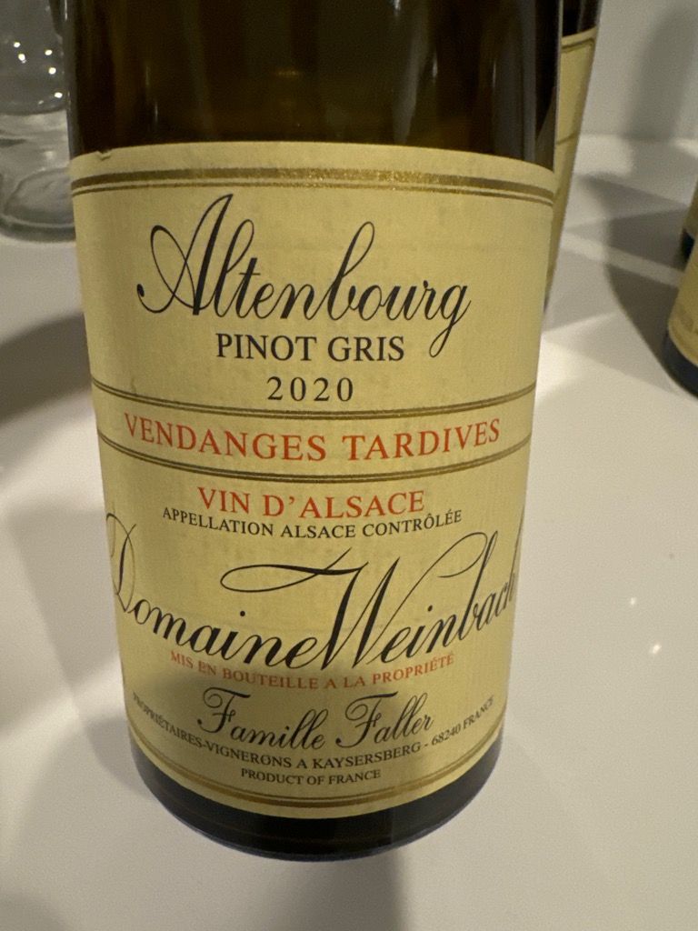 2022 Domaine Weinbach Pinot Gris Altenbourg - CellarTracker