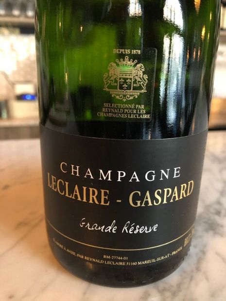 NV Leclaire Gaspard Champagne Grande Reserve Blanc de Blancs, France ...