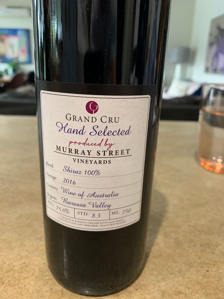 2016 Murray Street Vineyards Shiraz Grand Cru Hand Selected, Australia
