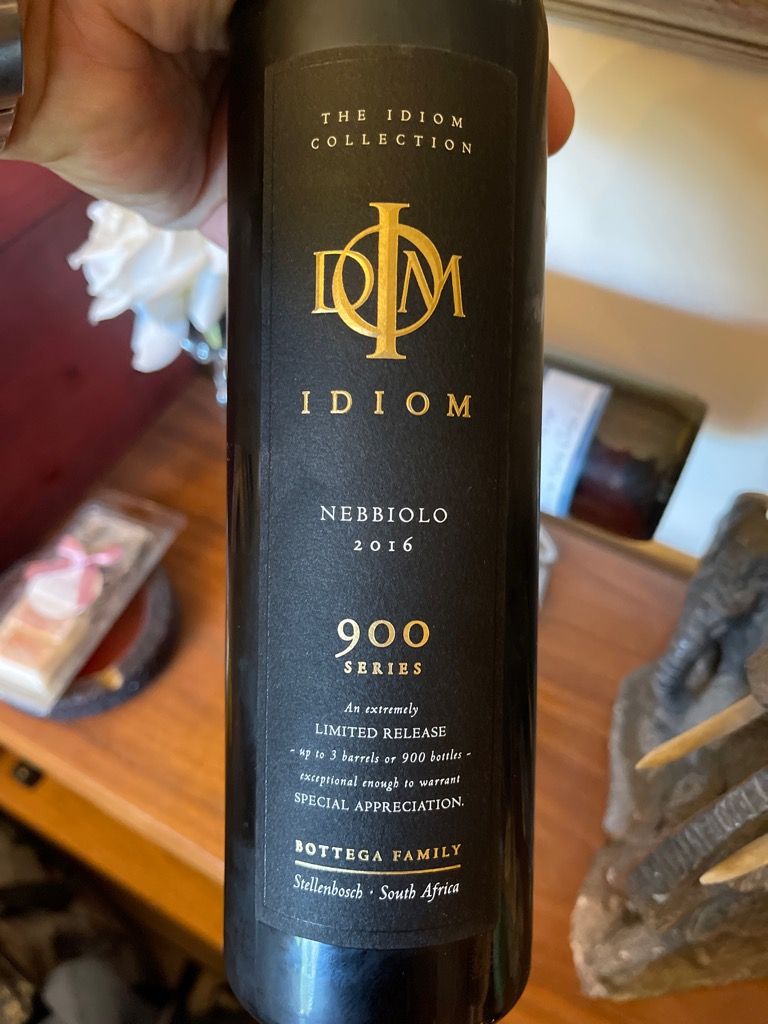 2016 Idiom Wines Nebbiolo 900 Series, South Africa, Coastal Region