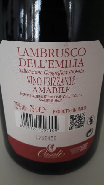N.V. Casali Viticultori Lambrusco Amabile Emilia IGT