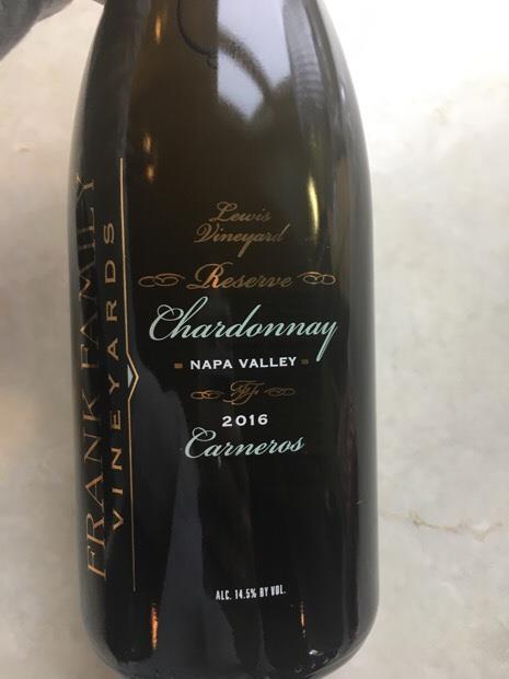 2016 Frank Family Vineyards Chardonnay Reserve Lewis Vineyard, USA ...