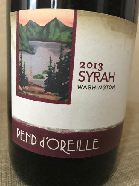 Pend d'oreille winery syrah 750ml /12 (609364600934)