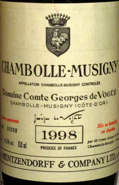 1998 Domaine Comte Georges de Vogüé Chambolle-Musigny - CellarTracker