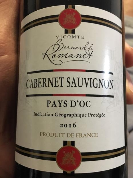 1996 Vicomte Bernard de Romanet Cabernet Sauvignon Vin de Pays d'Oc -  CellarTracker