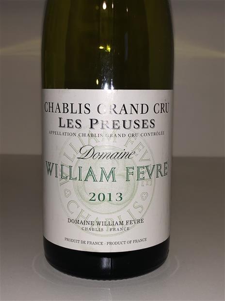 在庫限定 WILLIAM FEVRE GRAND CRU LES PREUSES 2009 - 飲料・酒