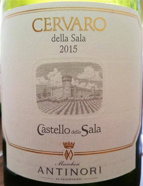 2015 Castello della Sala (Antinori) Umbria Cervaro della Sala