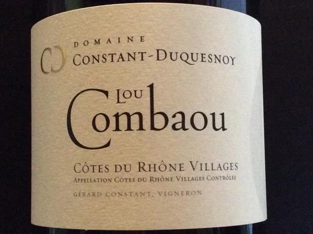 2021 Domaine Constant-Duquesnoy Côtes du Rhône Villages Lou Combaou ...