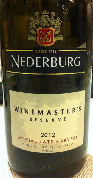 2012 Nederburg The Winemaster's Reserve - Special Late Harvest, South ...