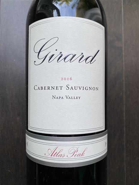 2016 Girard Winery Cabernet Sauvignon Atlas Peak, USA, California, Napa ...