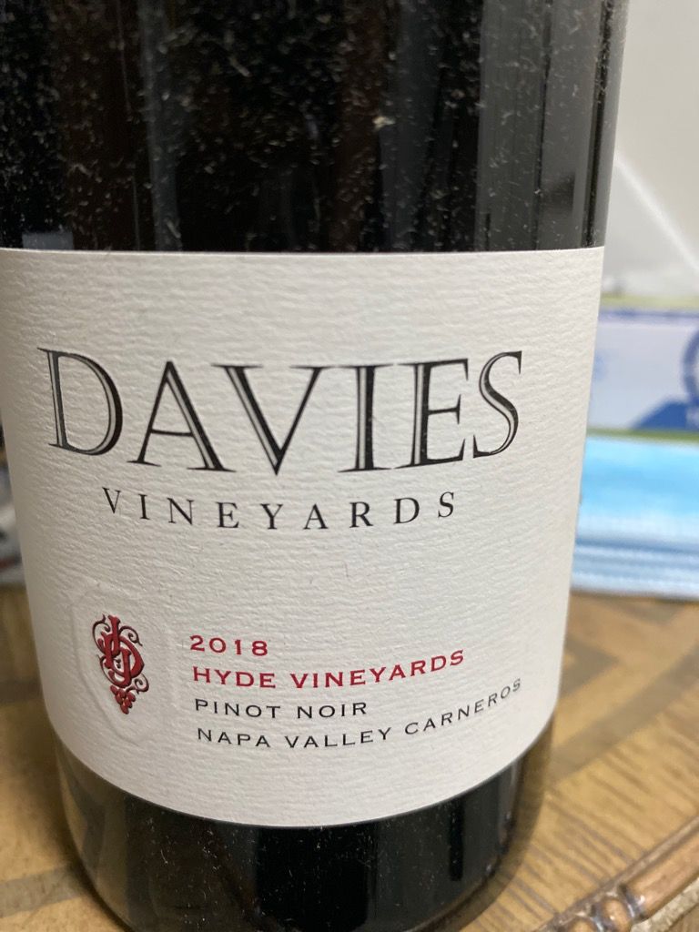 2018 Davies Vineyards Pinot Noir Hyde Vineyard, USA, California, Napa ...