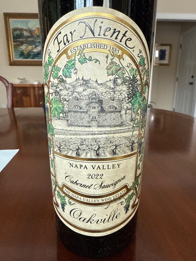 2022 Far Niente Cabernet Sauvignon Cave Collection - CellarTracker