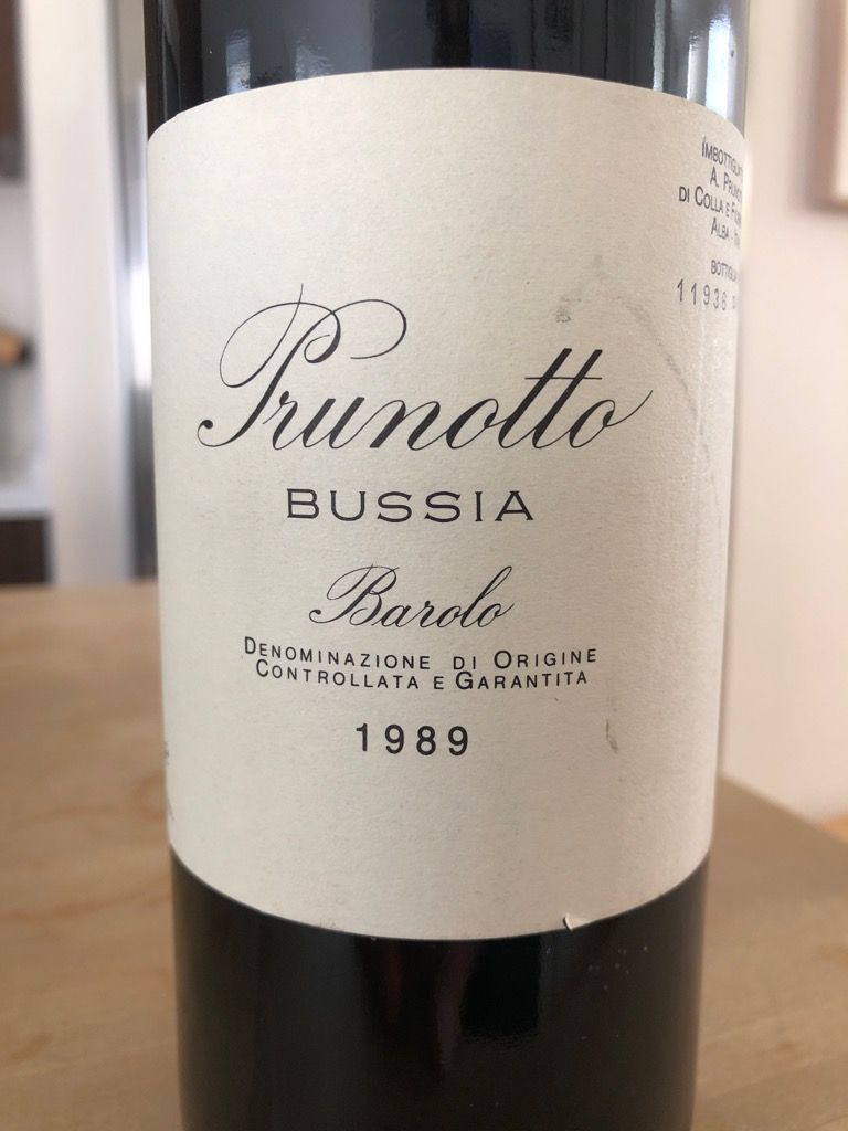 1989 Prunotto Barolo Bussia - CellarTracker
