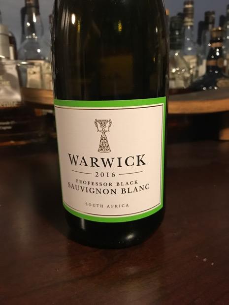 2016 Warwick Estate Sauvignon Blanc Professor Black, South Africa ...