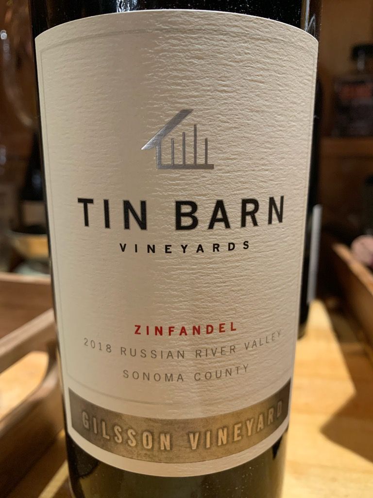 2019 Tin Barn Vineyards Zinfandel Gilsson Vineyard, USA, California