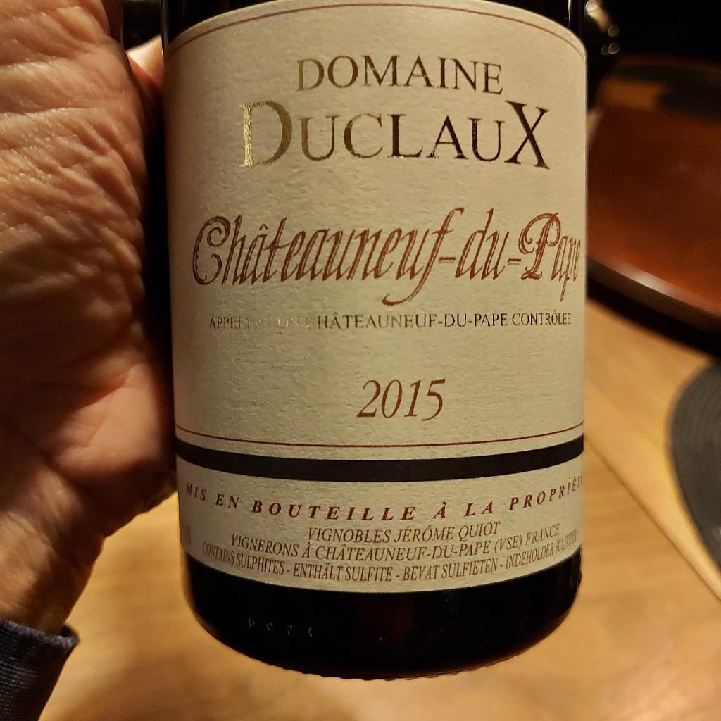 2015 Domaine Duclaux (Famille Quiot) ChâteauneufduPape, France, Rhône