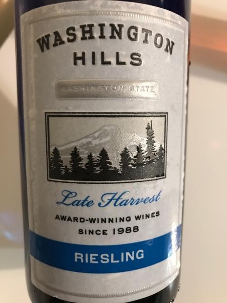 2012 Washington Hills Riesling Late Harvest, USA, Washington, Columbia ...