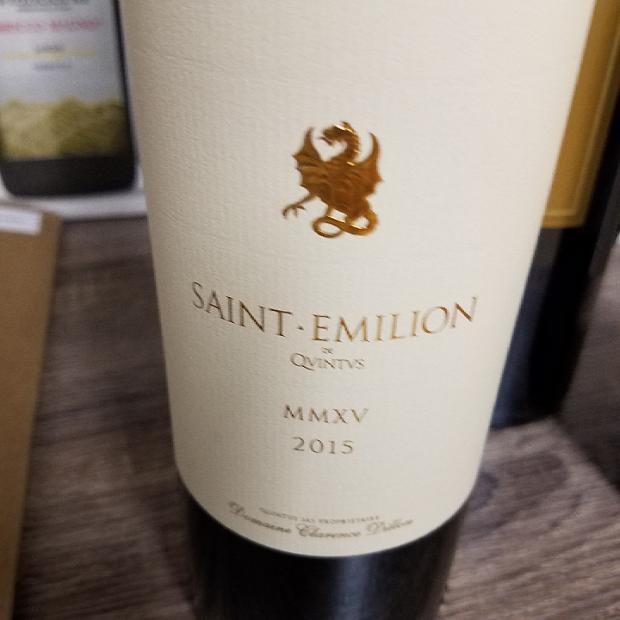 2015 Château Quintus St Emilion de Quintus, France, Bordeaux