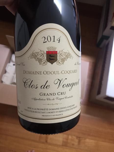 2014 Domaine Odoul-Coquard Clos Vougeot, France, Burgundy, Côte de ...
