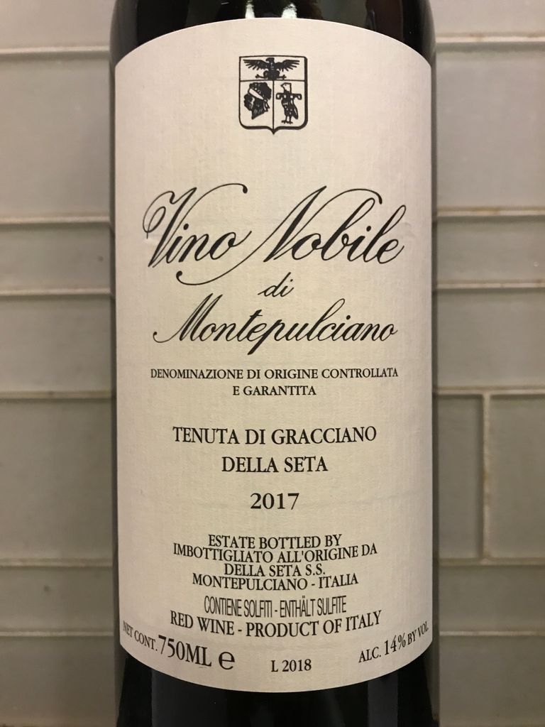 2017 Tenuta di Gracciano della Seta Vino Nobile di Montepulciano, Italy ...