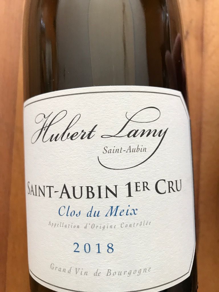 2018 Hubert Lamy Saint-Aubin 1er Cru Clos du Meix Blanc