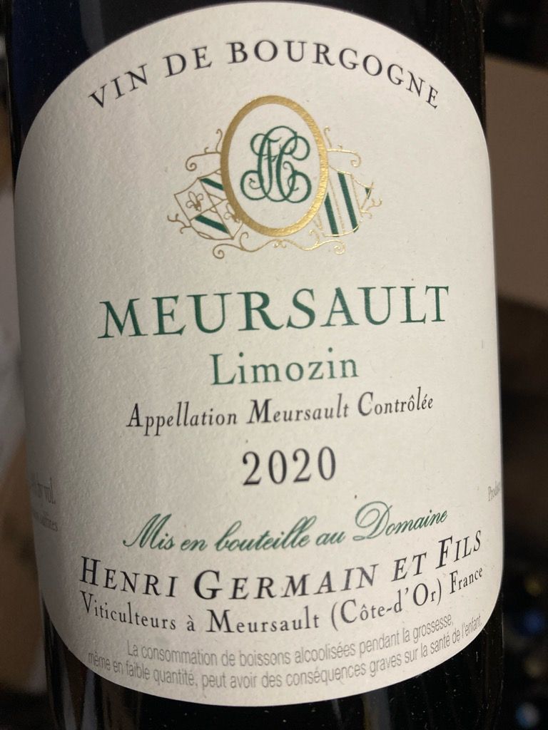 2020 Henri Germain et Fils Meursault Le Limozin - CellarTracker