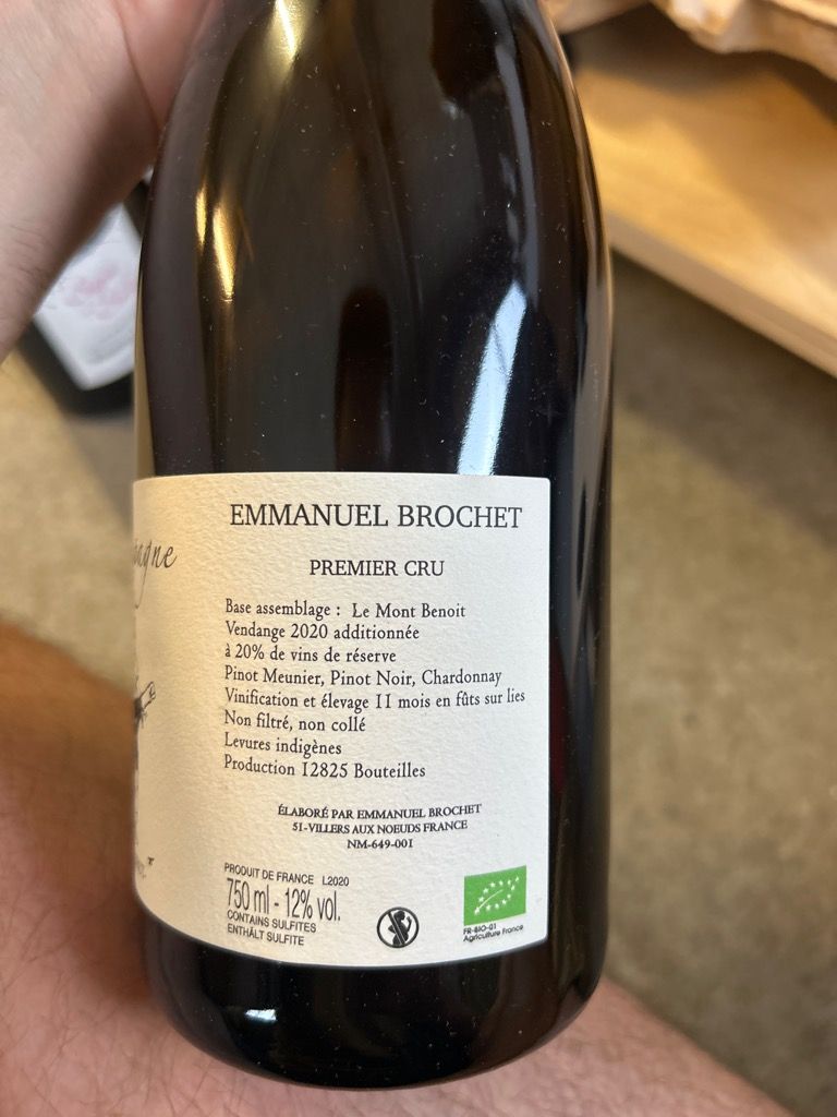 2022 Emmanuel Brochet Champagne Premier Cru Les Hautes Vignes Le