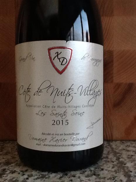 2015 Domaine Xavier Durand Côte de Nuits Villages Les Saints