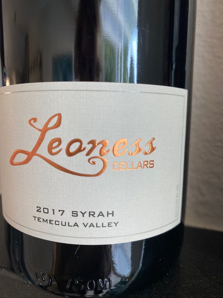 2017 Leoness Cellars Syrah Cellar Selection Series, USA, California