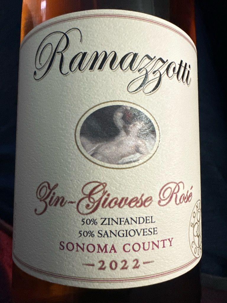 2022 Ramazzotti Wines ZinGiovese Rose, USA, California, Sonoma County