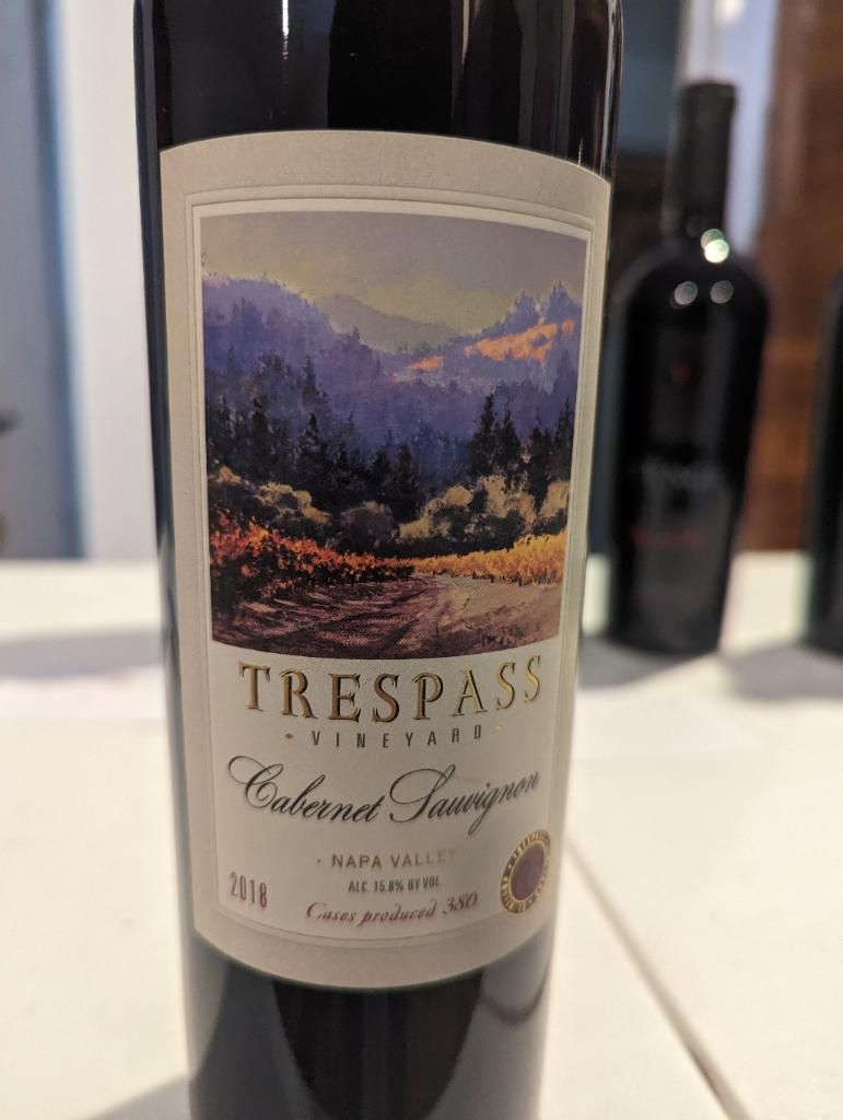 2018 Trespass Vineyard Cabernet Sauvignon Usa California Napa Valley Cellartracker