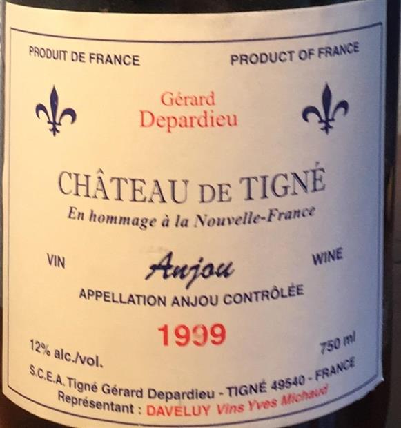 1999 Château de Tigné Anjou Rouge, France, Loire Valley, AnjouSaumur, Anjou CellarTracker