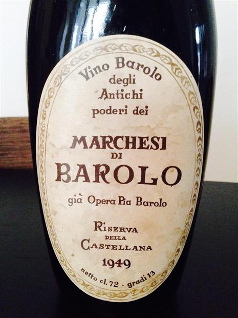 1949 Marchesi di Barolo Barolo Riserva della Castellana Gia Opera