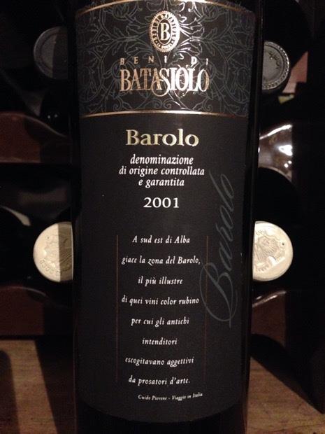 Beni di Batasiolo Barolo 2001 赤ワイン 2001 Beni di Batasiolo Barolo - CellarTracker