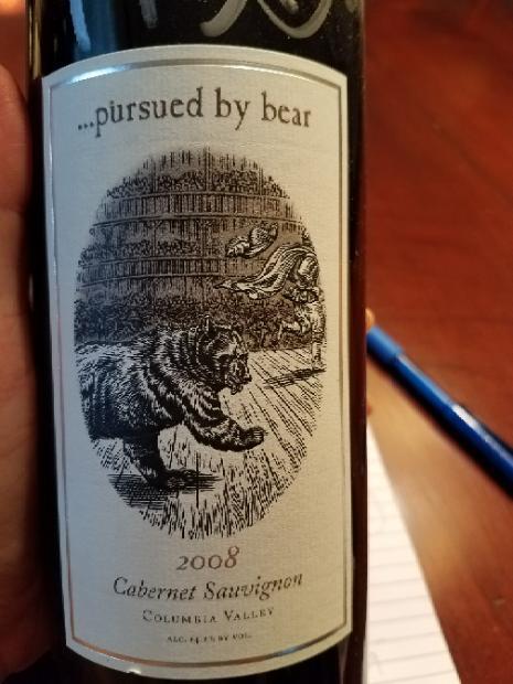 2008 Pursued by Bear Cabernet Sauvignon Pursued by Bear, USA ...