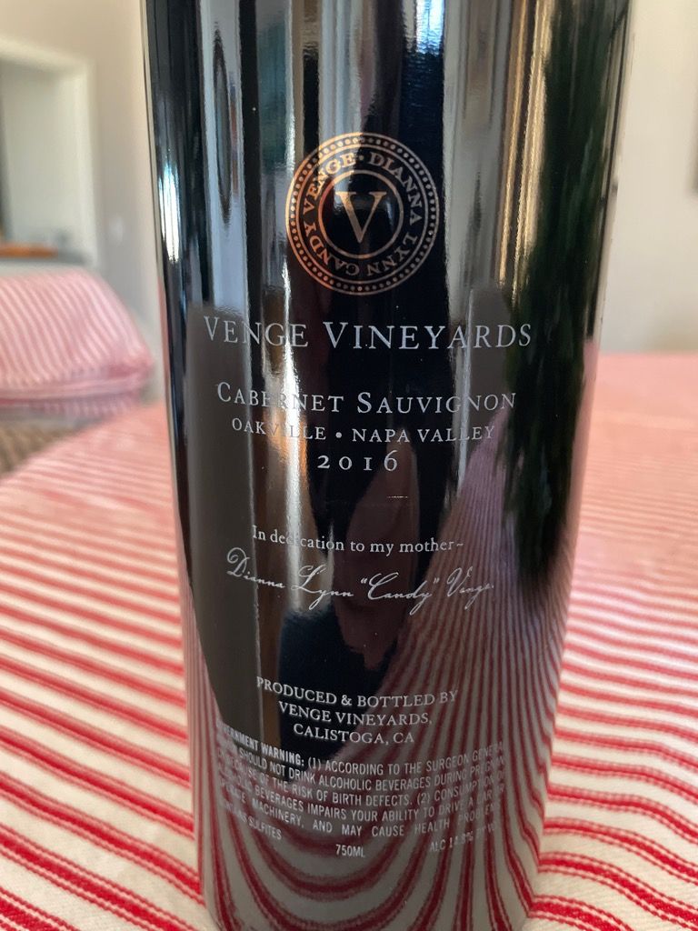 2016 Venge Vineyards Cabernet Sauvignon DLCV - CellarTracker