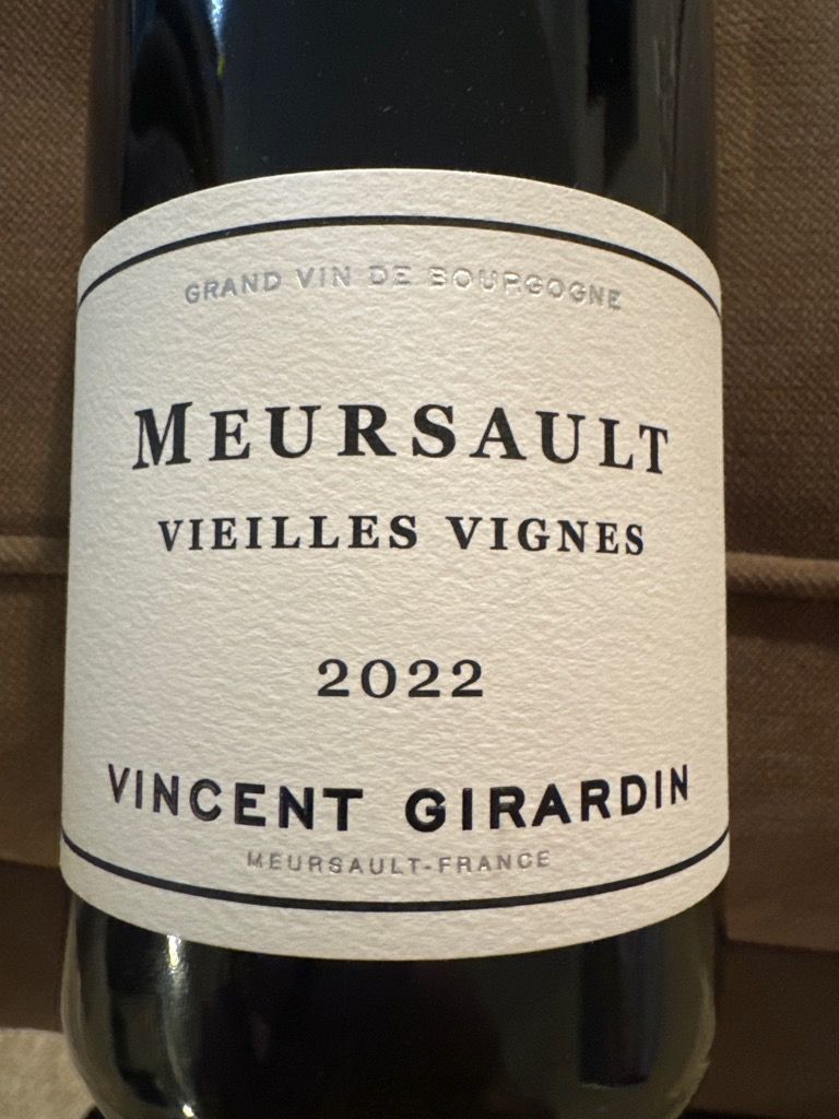 2022 Domaine / Maison Vincent Girardin Meursault Les Vieilles