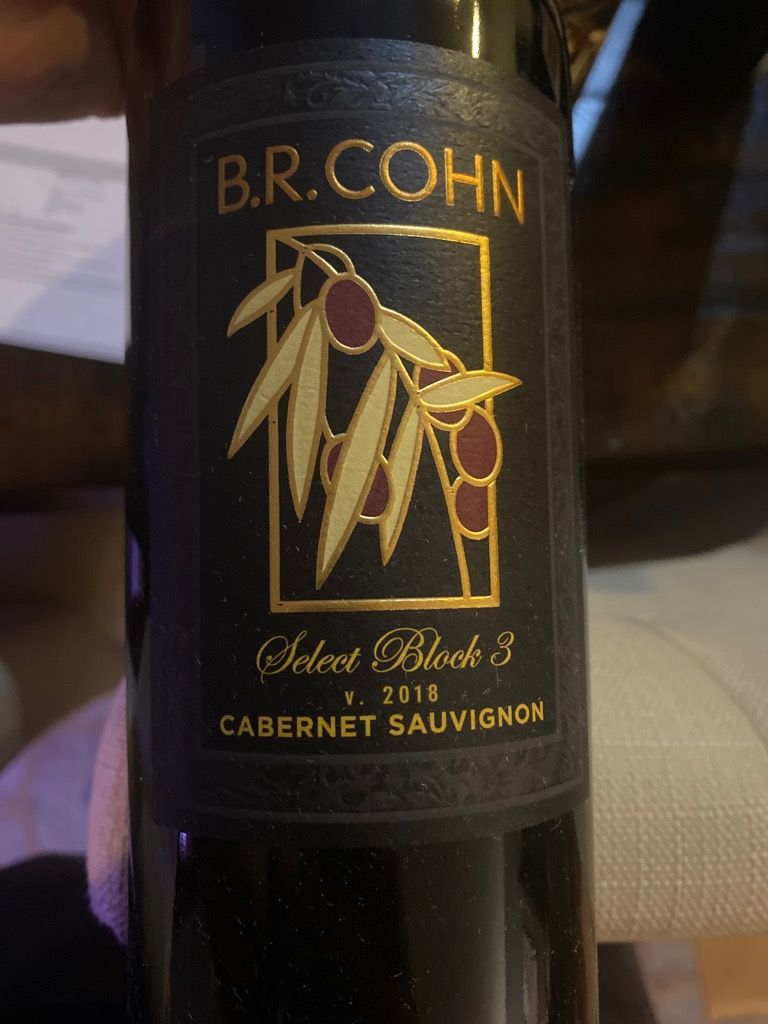 2019 B.R. Cohn Cabernet Sauvignon Select Block 3 Olive Hill Estate ...