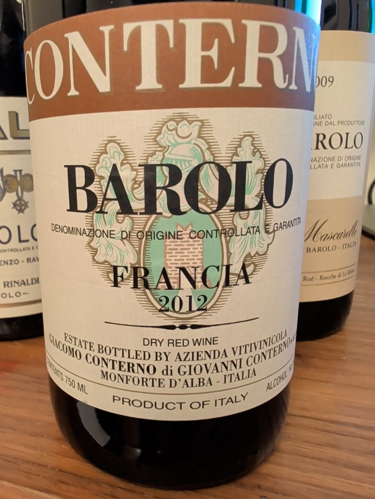 2012 Giacomo Conterno Barolo Francia - CellarTracker