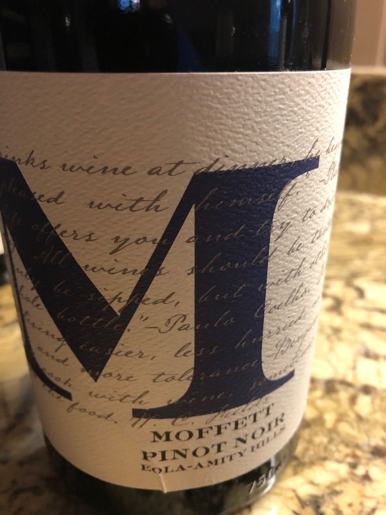 2016 Moffett Vineyards Pinot Noir Bieze Vineyard, USA, Oregon