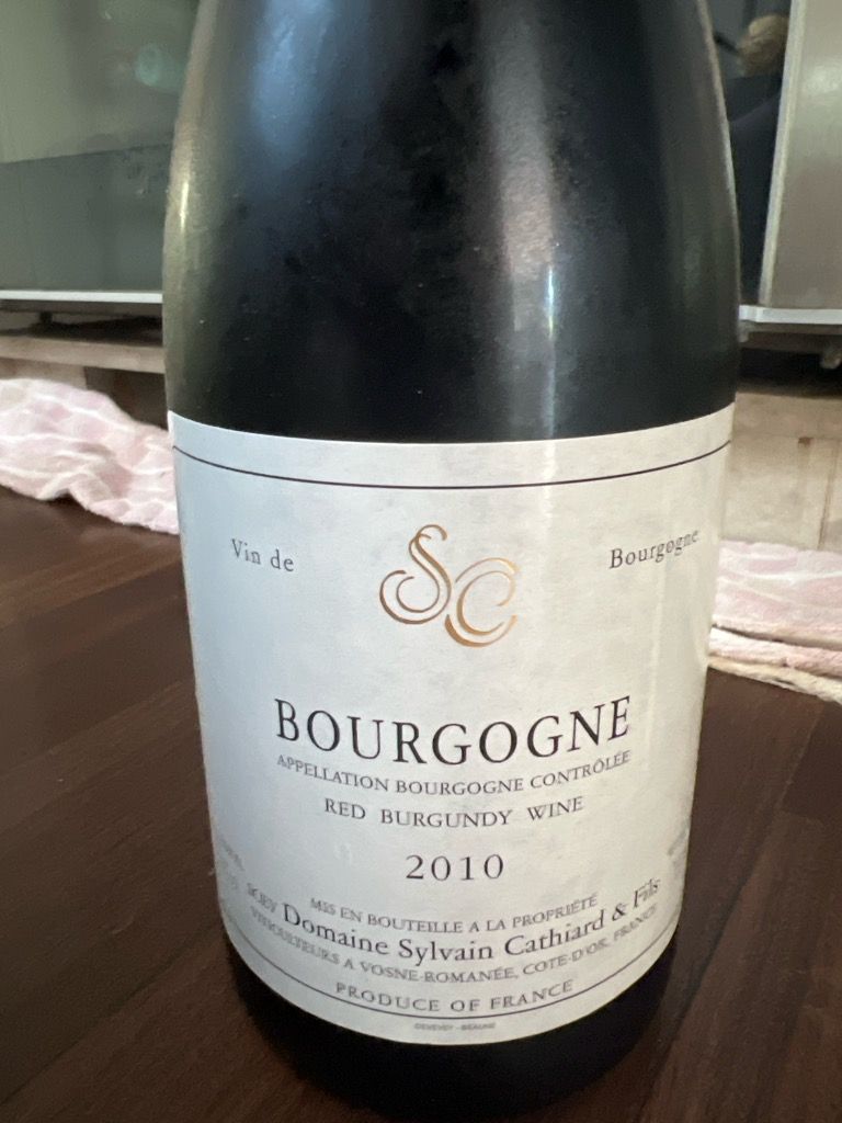 2010 Sylvain Cathiard Bourgogne - CellarTracker