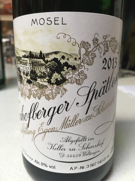 2015 Egon Müller Scharzhofberger Riesling Spätlese